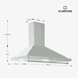 Витяжка кухонна Klarstein Montblanc 90 610 м3/год (10040268) - мініатюра 5