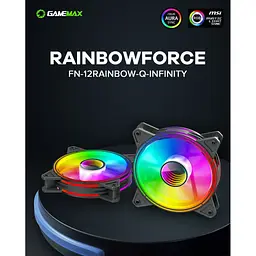 Кулер до корпусу Gamemax FN-12Rainbow-Q-Infinity - мініатюра 10