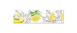 Вініловий кухонний фартух Частка Лимона наклейка для кухні лід вода цитрус Фрукти Жовтий Happy Pocket Z181689 - мініатюра 6