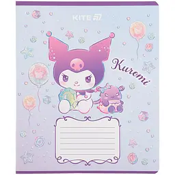 Зошит  Kite Kuromi в клітинку 12 аркушів світло-блакитний