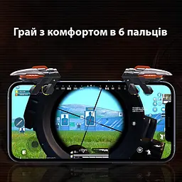 Ігровий макросный тригер зовнішній джойстик для телефону смартфона Memo AK06 Physical ігрові кнопки Black (18534) - мініатюра 5