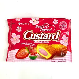 Кекси Lotte Custard Strawberry 220 г