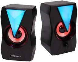 Акустична система Microlab 2.0 B-22 6Вт RGB Led USB Black (B-22) - мініатюра 4