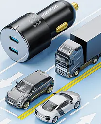 Зарядний пристрій автомобільний адаптер Essager 66 W на 2 виходи USB-C (ECC2C1A-FF01) - мініатюра 2