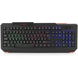 Клавіатура USB XStrike XS-1022, довжина кабелю 150см, RGB підсвічування, Eng/Укр/Рус, 460х175х35 мм, Black, 105к, Q20