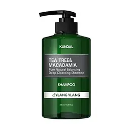 Шампунь балансуючий "Іланг-Іланг" 500 мл Kundal Tea Tree & Macadamia Deep Cleansing Shampoo Ylang-Ylang