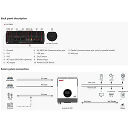 Система зберігання енергії Must PH19-10048 EXP 10kW + 3 АКБ LP28-48200 30.7kWh (51.2V/200Ah/10240Wh) [174067] - мініатюра 8