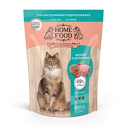 Сухий корм для дорослих котів Кролик та журавлина CAT ADULT Для кастрованих/стерилізованих 400 г