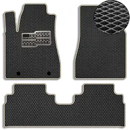 Килимки в салон EVA для Lexus RX 350 2003-2009 з підп'ятником Чорні-Бежовий кант 5 шт