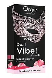 Рідкий вібратор Orgie Dual Vibe! Liquid Vibrator Strawberry Gin and Tonic 15 мл - мініатюра 3