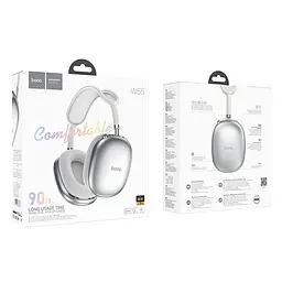 Навушники Bluetooth Hoco W55 Pleasing BT headphones White Silver - мініатюра 2