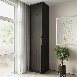 Шафа розпашна Moreli Ramo FR-0011 з полицями та антресоллю 518х570х2500 мм Венге Темний