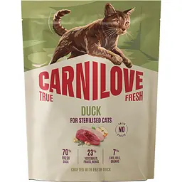 Сухий корм для стерилізованих котів Carnilove True Fresh Duck Sterilised качка 400 г