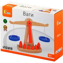 Дерев'яні навчальні ваги Viga Toys з гирями (50660) - мініатюра 4