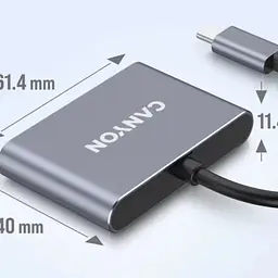 Концентратор Canyon hub DS-3 3in1 USB-C Dark Grey (CNS-TDS3) - мініатюра 5