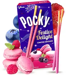 Палички Pocky Festiva Delight Limited Edition зі смаком ягідних макарунів 33 г