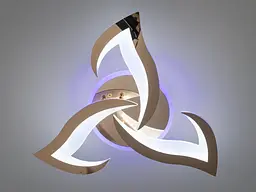 Люстра стельова LED Diasha 8146/3G, 45W, 3200K-6500K, хром, акрил, сучасний стиль для дому - мініатюра 2