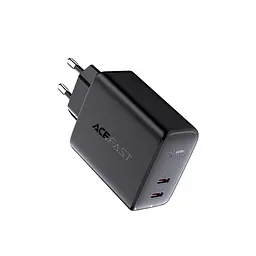 Мережевий зарядний пристрій Acefast A9 2 Type-C QC PD 40W чорний - мініатюра 4