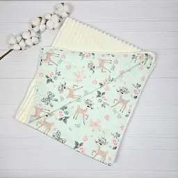 Плед-конверт на виписку 80х100 з бантом a.l.babybox М'ятні козулі - мініатюра 2