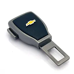 Заглушка перехідник ременя безпеки з логотипом Chevrolet Темний хром 1 шт