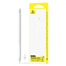 Стилус Baseus Smooth Writing PS3 Pro 360° Touch Operation Wired Charging Stylus Moon White (With Type-C*1 Cable and Tip*1) (B0004A01) - мініатюра 2