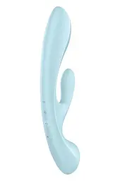 Вібратор кролик Satisfyer Triple Oh 24 см блакитний - мініатюра 6