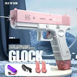 Акумуляторний водяний пістолет G-Toys Water Gun Glock рожевий (2248876024) - мініатюра 2