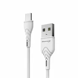 Дата кабель USB 2.0 AM to Type-C 1.0m White Grand-X (PC-03W) - мініатюра 1