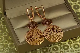 Сережки Xuping Jewelry підвіски містерія 4.7 см золотисті