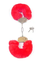 Наручники Fetish Boss Series Furry Cuffs червоні - мініатюра 3