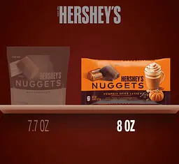 Шоколадні цукерки Hershey's Nuggets Pumpkin Spice Latte Flavored Halloween Candy​​​​​​​ 227г - мініатюра 6