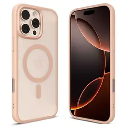 Прозорий чохол Spigen Ultra Hybrid T (MagFit + Camera Control) Frost Rose Titanium для iPhone 16 Pro Max (ACS09069) - мініатюра 2