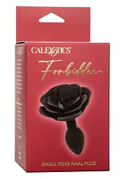 Анальна пробка Calexotics Rose Anal Plug Small, 7.5 см (чорний) - мініатюра 9