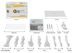 Блок живлення ATX 850W CORE GX-850-ATX31 WHT SEASONIC - мініатюра 10