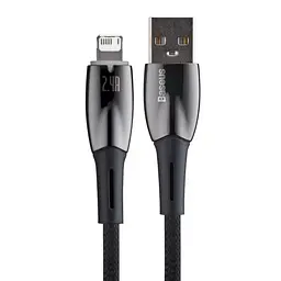 Кабель Baseus Glimmer Series Fast Charging Data Cable USB to Lightning 2.4A 1m Black
