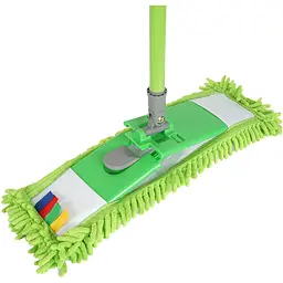 Швабра Eco Fabric з насадкою з мікрофібри 43 см ручка телескоп 78-122 см зелена (EF-4026-GR) - мініатюра 5