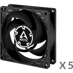 Комплект вентиляторів Arctic P8 PWM PST (5-Fan Pack) Black (ACFAN00154A) - мініатюра 2