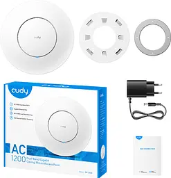 Точка доступу Cudy AP1300, AC1200 WiFi Gigabit Access Point, 5GHz/2.4GHz, 1xGbE RJ4 - мініатюра 5