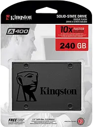 Накопичувач SSD 240GB Kingston SSDNow A400 2.5 SATAIII TLC (SA400S37/240G) - мініатюра 3