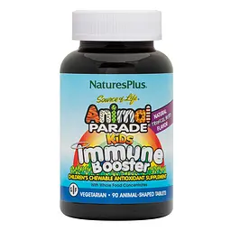 Вітаміни та мінерали NaturesPlus Animal Parade Kids Immune Booster 90 жувальних таблеток Тропічні ягоди