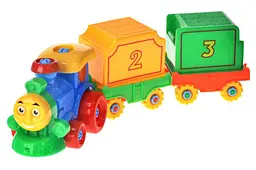 Іграшковий поїзд каталка з вагонами Transport Train 8681 в упаковці р.43x10,5x14 см YG Toys - мініатюра 4