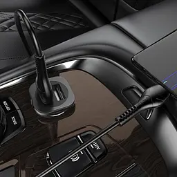 Адаптер автомобільний Hoco Micro USB Cable Wise road dual port Car charger set NZ4 |2USB, 4.8A| - мініатюра 2