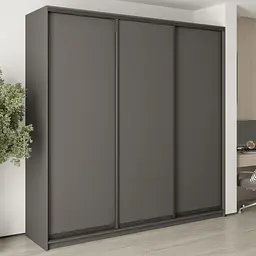 Шафа-купе тридверна MebelStar Комбо BG 3ДСП 240x60x240 см Антрацит (MBS-9444)