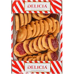 Печиво здобне Delicia Райські яблучка зі смаком вишні 400 г