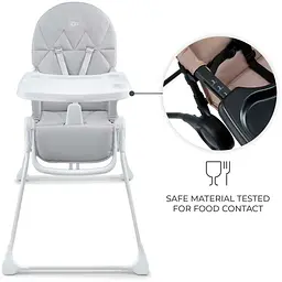 Стільчик для годування Kinderkraft Binci Light Grey (KHBINC00LGR0000) - мініатюра 2