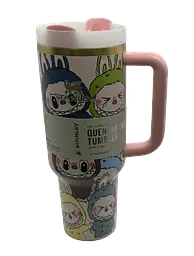 Термос термочашка Stanley Quencher H2.0 Tumbler з нержавіючої сталі 1,18 л Labubu Cup Gift Box Style KT8005203 - мініатюра 3