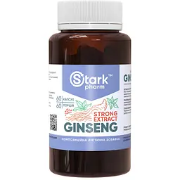 Сильнодіючий екстракт женьшеню Stark Pharm Ginseng Strong Extract 60 капсул