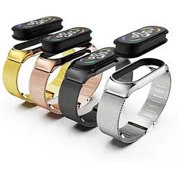 Ремінець BeCover Metal для Xiaomi Mi Smart Band 7 Rose Gold (707496) - мініатюра 3