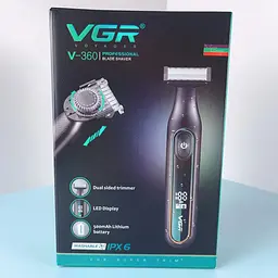 Електробритва VGR V-360 Green для вологого і сухого гоління чорно-зелена - мініатюра 6
