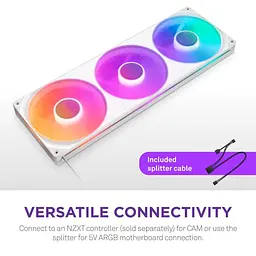 Вентилятор NZXT F420 RGB Core Fan Single Frame (RF-U42HF-W1) White - мініатюра 7